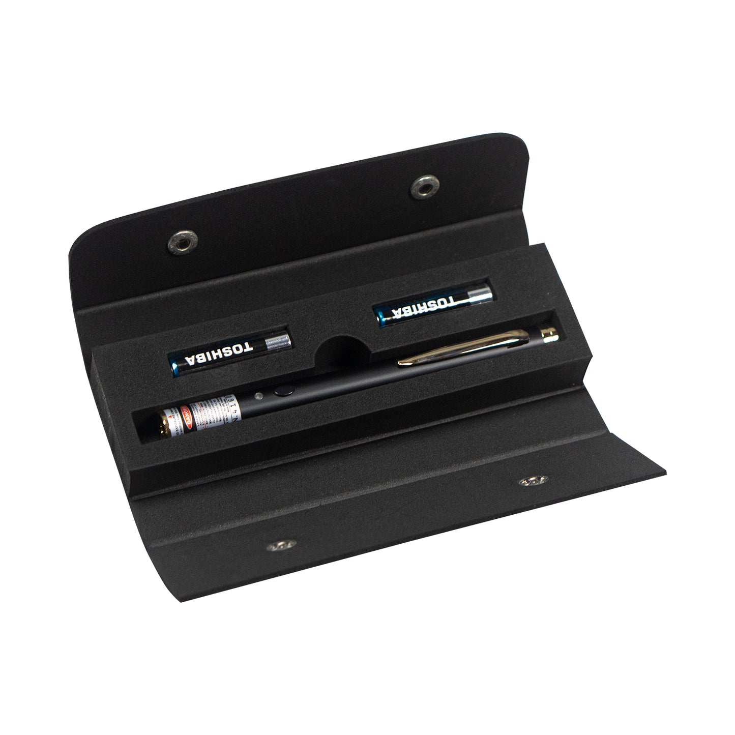 Class 3R purple or violet 5 mW class 3R laser pointer for physics classroom use with carrying case and batteries included