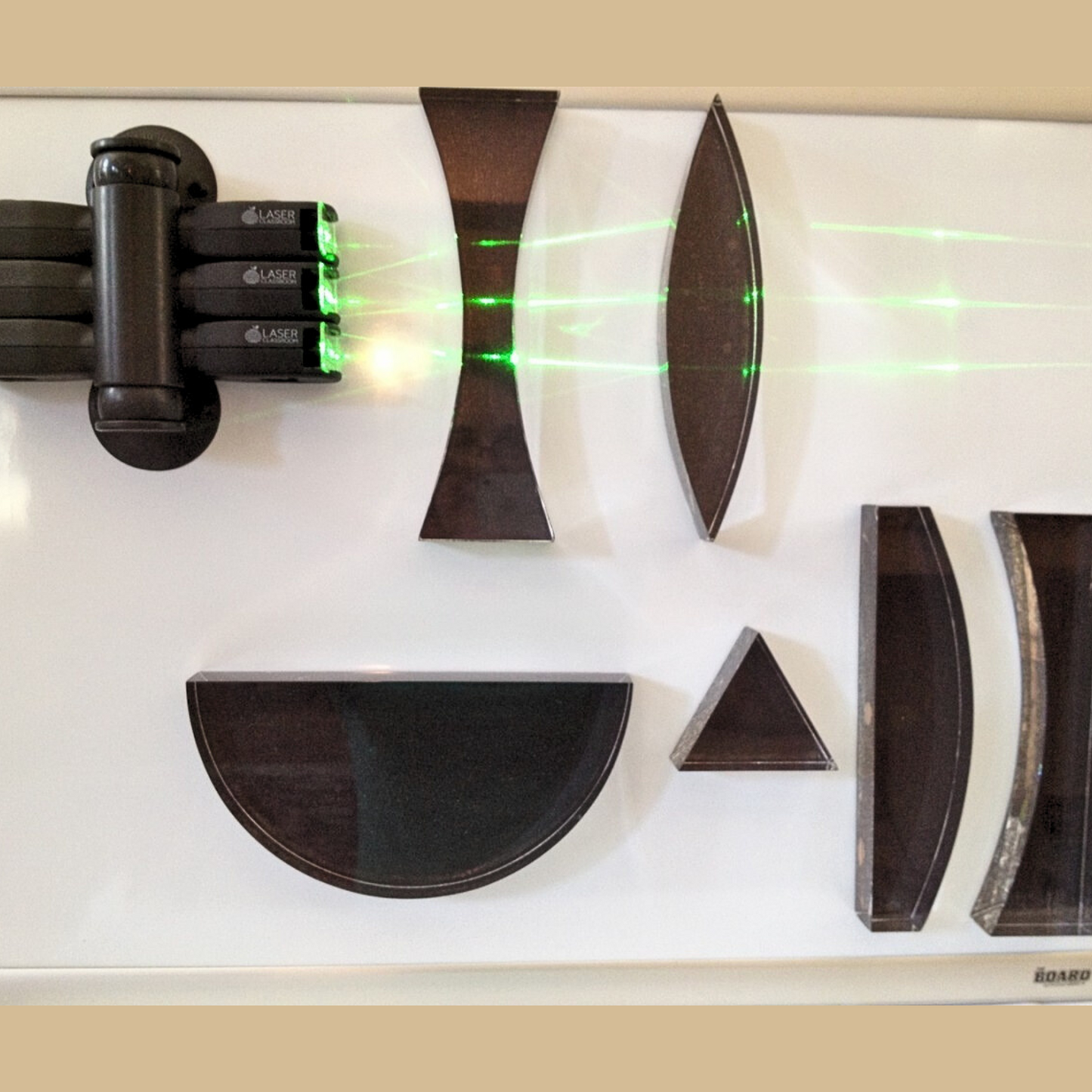 Green Laser Magnetic White Board Optics Demonstration Set