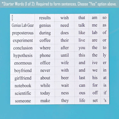 Physics Word Magnets