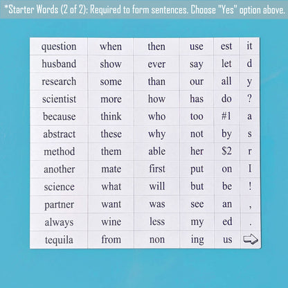 Physics Word Magnets