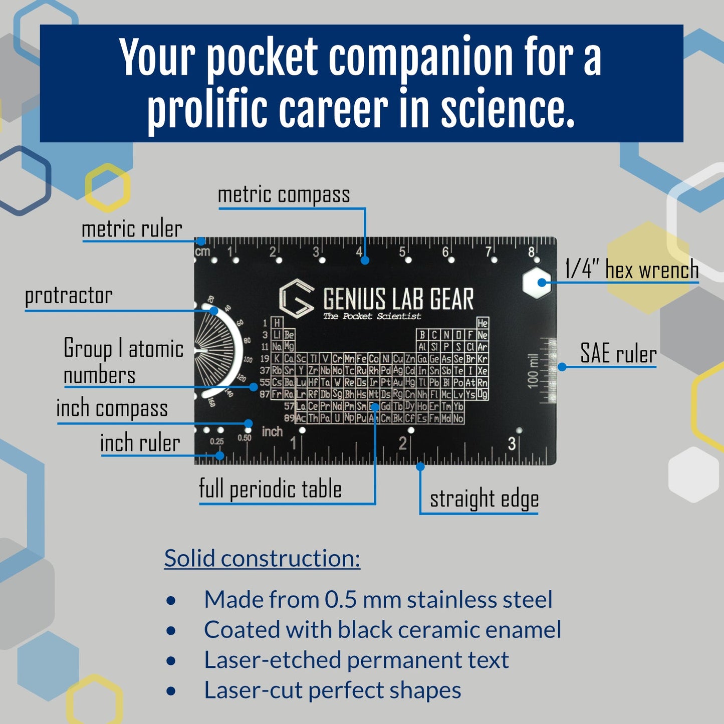 The Pocket Scientist - Scientific Ruler and Reference