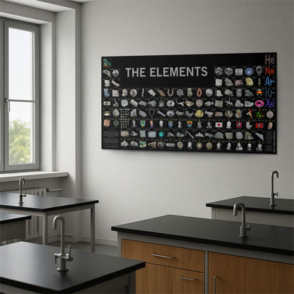 Large Classroom Periodic Table of the Elements Photo Poster by Theodore Gray (53x27 in.)