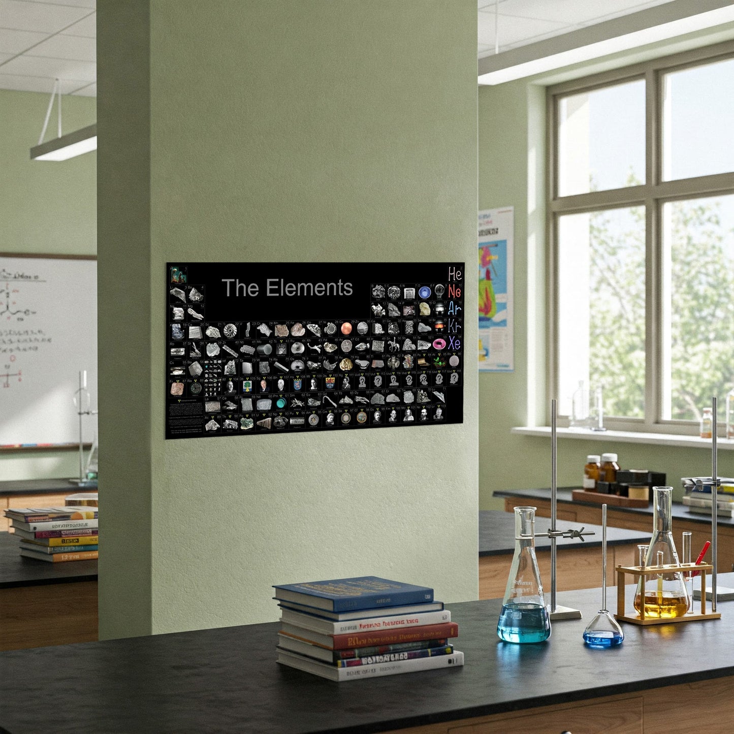 Classroom Periodic Table of the Elements Photo Poster by Theodore Gray (40x20 in.)