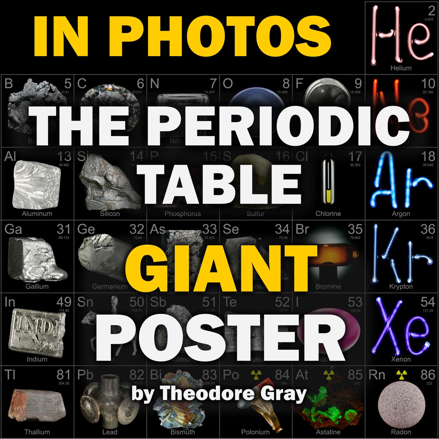 Large Classroom Periodic Table of the Elements Photo Poster by Theodore Gray (53x27 in.)