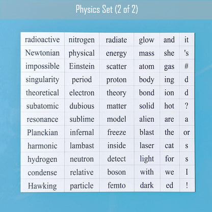 Physics Word Magnets