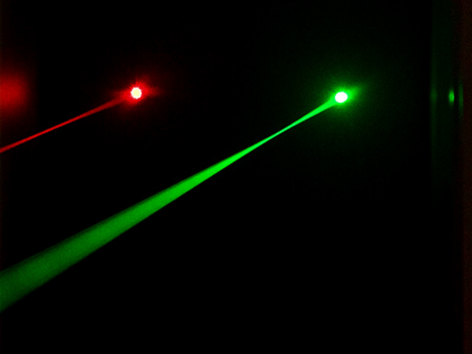 Dual Green and Red Laser Pointer Switchable 5 mW